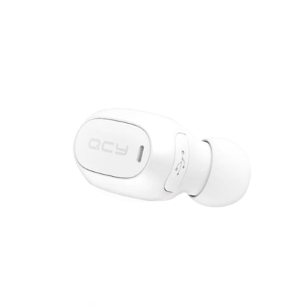 Fone Bluetooth Qcy Qm1 Sem Fio Mini Branco Lado Único