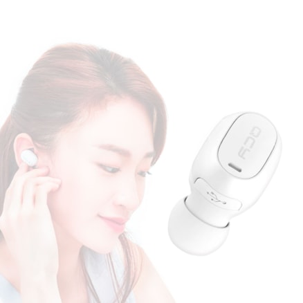 Fone Bluetooth Qcy Qm1 Sem Fio Mini Branco Lado Único