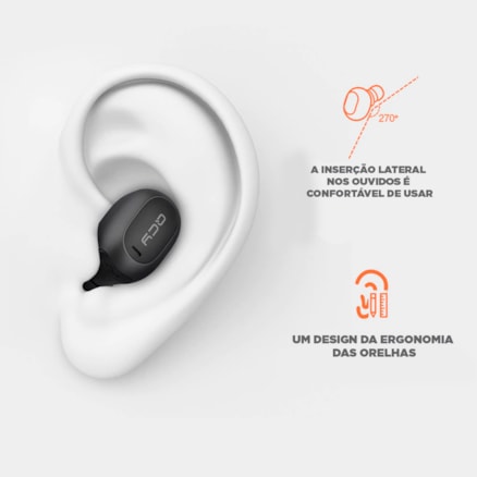 Fone Bluetooth Qcy Qm1 Totalmente Sem Fio Mini Lado Único