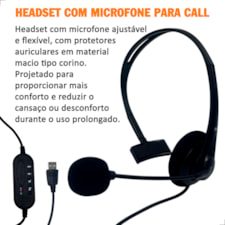 Fone De Ouvido Headset Com Microfone para Pc Notebook Computador Contra Ruido