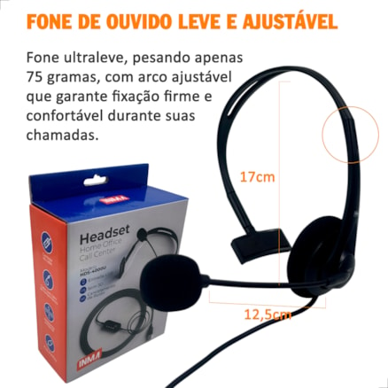 Fone De Ouvido Headset Com Microfone para Pc Notebook Computador Contra Ruido