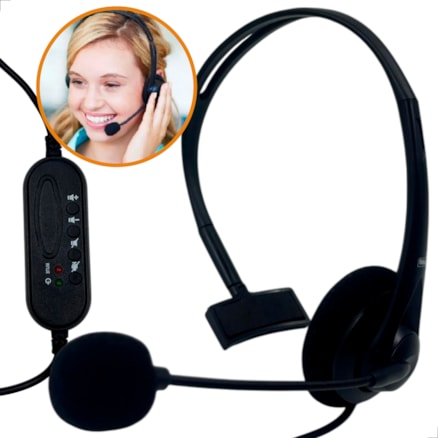 Fone De Ouvido Headset Com Microfone para Pc Notebook Computador Contra Ruido