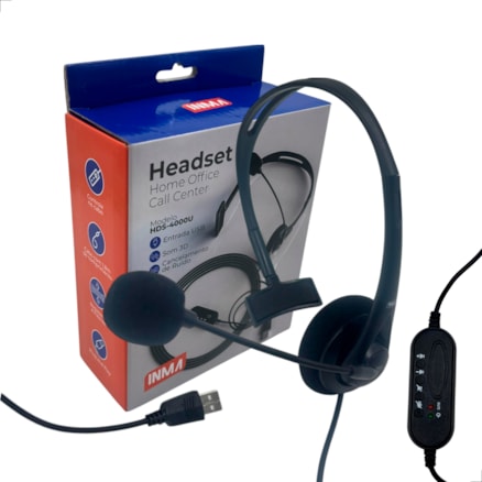 Fone De Ouvido Headset Com Microfone para Pc Notebook Computador Contra Ruido