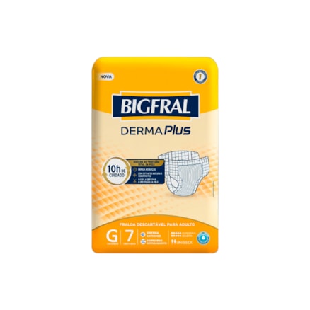 Fralda Bigfral Derma Plus Antiodor Gd 7 Und