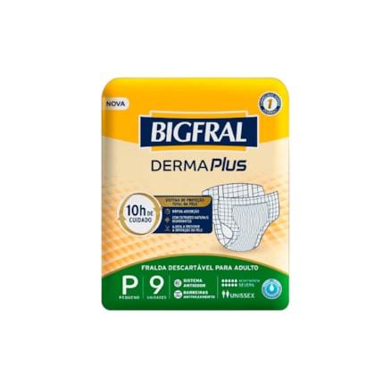 Fralda Bigfral Derma Plus Antiodor Pequeno 9 Und