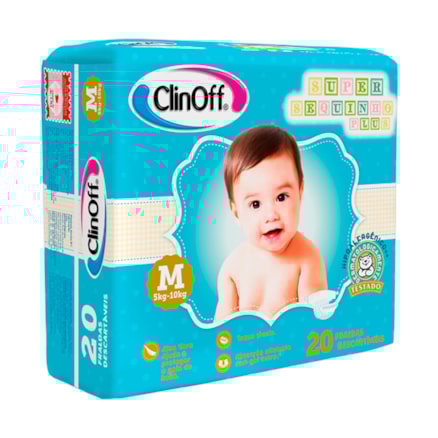 Fralda Clin Off Super Sequinho Plus Tamanho Md 20 Und