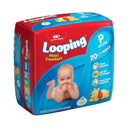 Fralda Comfort Looping Jumbo P 20 Und