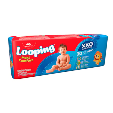 Fralda Comfort Looping Mega Tamanho Xxg 30 Und