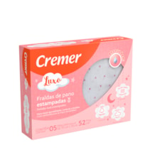 Fralda De Pano Cremer Luxo Estampada Feminina 5 Und