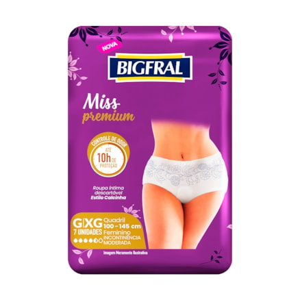 Fralda Geriátrica Bigfral Miss Premium G/xg 7 Und