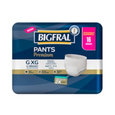 Fralda Geriátrica Bigfral Pants Premium Tamanho G/xg 16 Und