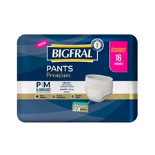 Fralda Geriátrica Bigfral Pants Premium Tamanho P/m 16 Und