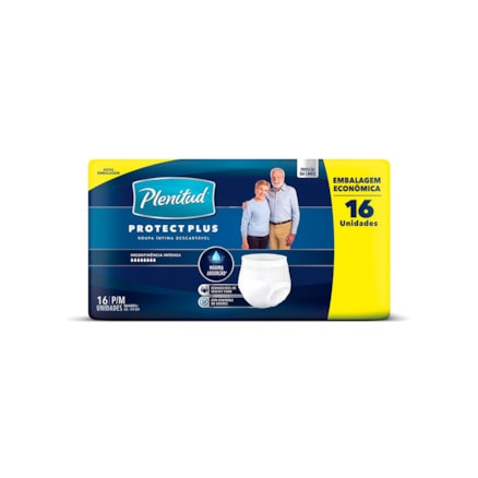 Fralda Geriátrica Plenitud Active Plus Tamanho P/m 16 Und