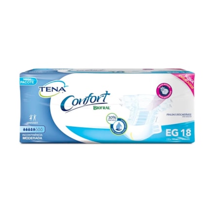 Fralda Geriátrica Tena Confort Biofral Mega Eg 18 Und