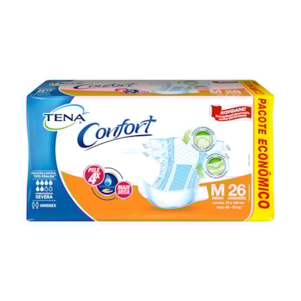 Fralda Geriátrica Tena Confort Biofral Mega M 26 Und