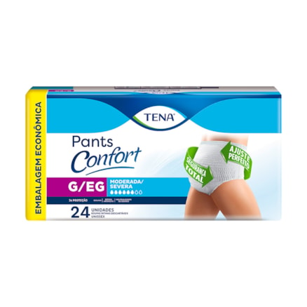 Fralda Geriátrica Tena Confort Mega Tamanho G/eg 24 Und