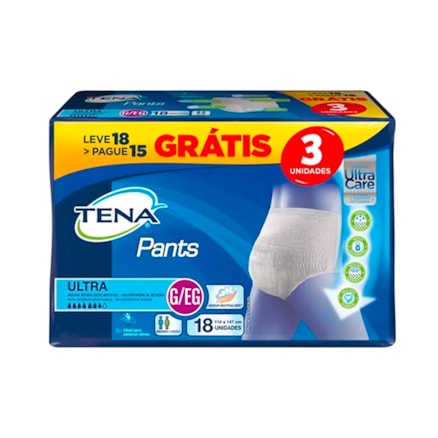 Fralda Geriátrica Tena Pants Ultra Care Unissex G/eg 18 Und