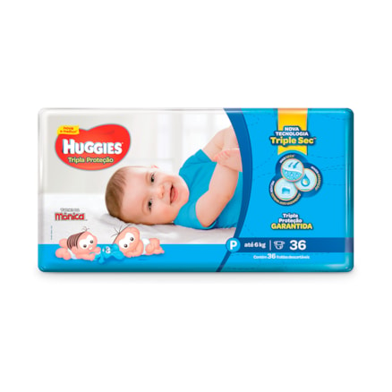 Fralda Huggies Turma Da Mônica Jumbo Tamanho P 36 Und