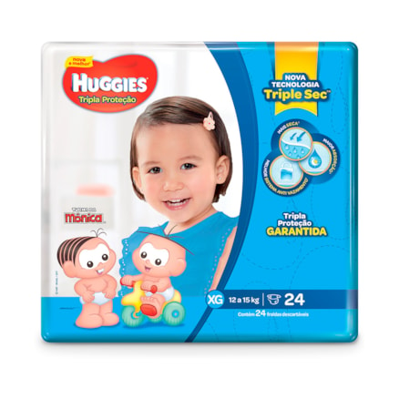 Fralda Huggies Turma Da Mônica Jumbo Tamanho Xg 24 Und