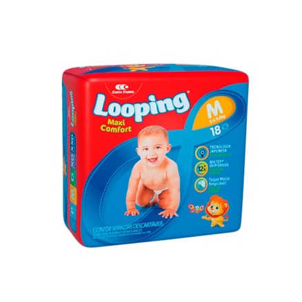 Fralda Looping Maxi Comfort Jumbo Md/18