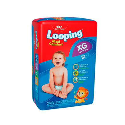 Fralda Looping Maxi Comfort Jumbo Xg/12