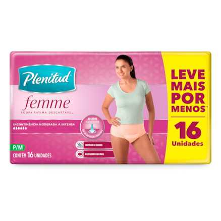 Fralda Plenitud Active Feminina Tamanho P/m 16 Und