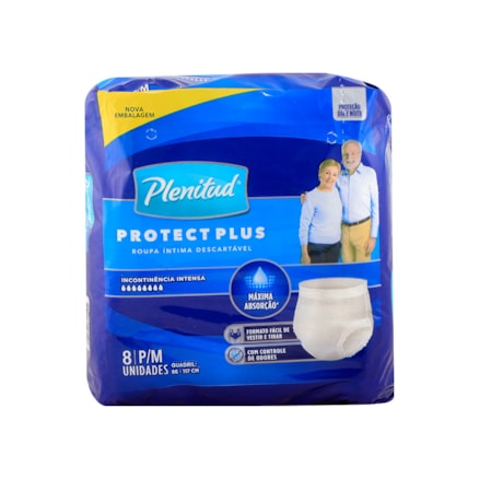 Fralda Plenitud Protect Plus Tamanho P/m 8 Und