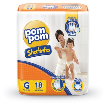 Fralda Pompom Shorti Jumbinho Gd/18