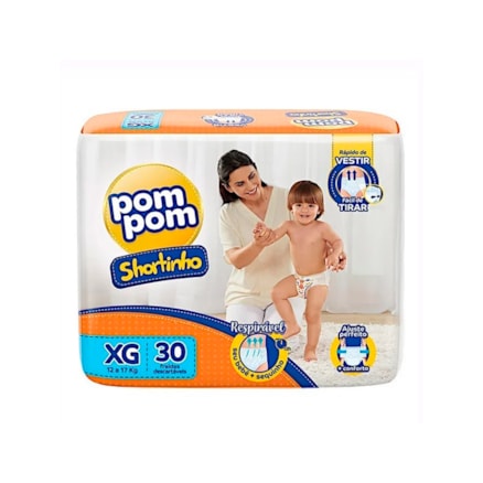 Fralda Pompom Shortinho Jumbo Xg 30 Und