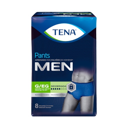 Fralda Tena Pants Men Tamanho G/eg 8 Und