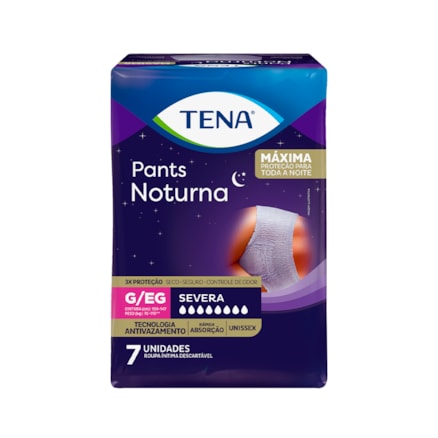 Fralda Tena Pants Noturna Unissex Tamanho G/eg 7 Und