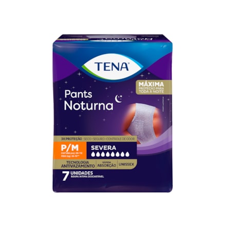 Fralda Tena Pants Noturna Unissex Tamanho P/m 7 Und