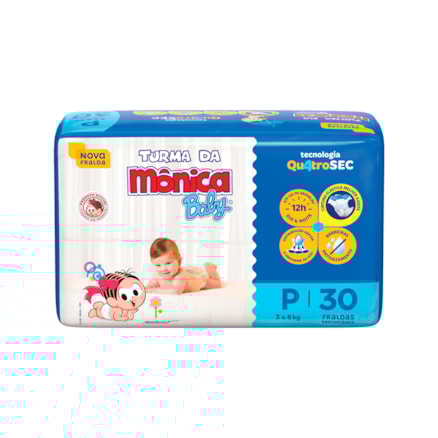 Fralda Turma Da Mônica Jumbo Pq 30 Und