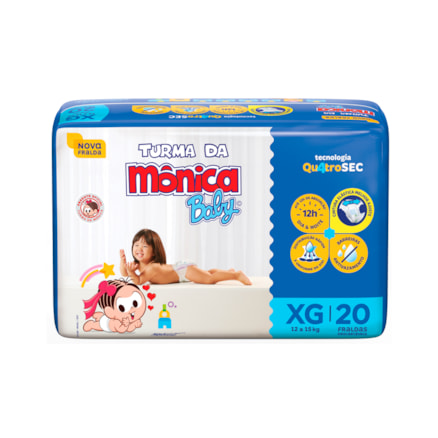 Fralda Turma Da Monica Jumbo Xg 20 Und