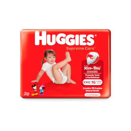 Fraldas Descartáveis Huggies Supreme Care Xxg 16 Und