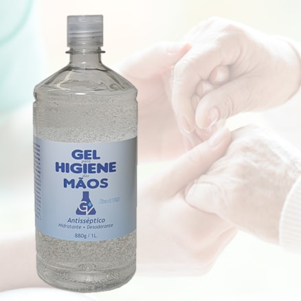 Frasco De Álcool Gel Ação Antisséptica 880g/1l