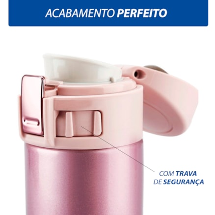 Garrafa com Trava Térmica Aço Inox Portátil Água Bebida Quente e Gelada 500ml