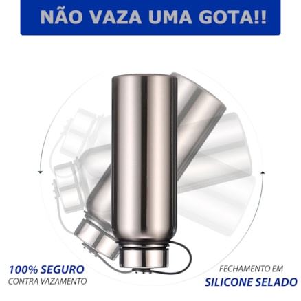 Garrafa Térmica Aço Inox 1L a Vácuo Parede Dupla Conservação Quente e Frio