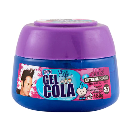 Gel Capilar Cola Vita Capili Extrema Fixação Azul 180g