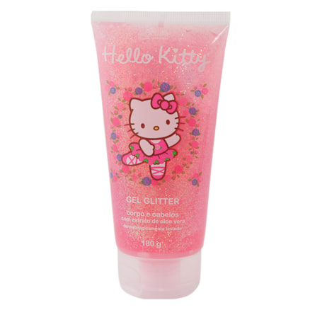 Gel Capilar Hello Kitty Com Glitter 180g