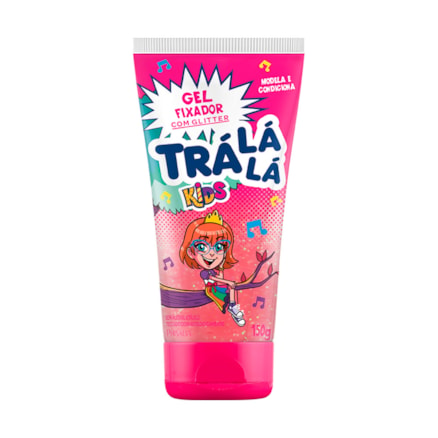 Gel Capilar Trá Lá Lá Kids Glitter Rosa Sem Álcool 150g