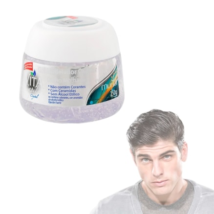 Gel Capilar Vita Capili Clássico Fixação Forte Incolor 250g