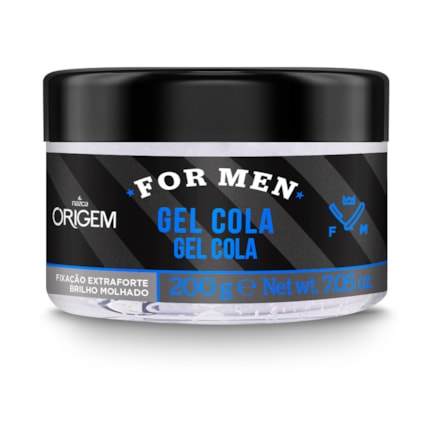 Gel Cola Nazca Origem For Men Fixação Extra Forte 200g