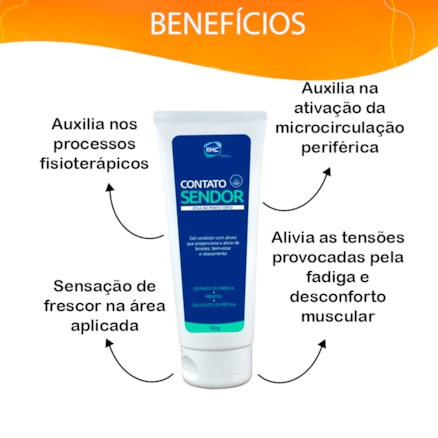 Gel Condutor Clínico de Contato Sendor RMC Auxilia Exame Tens/Fes Laser Médico Fisioterapia Alívio 100g