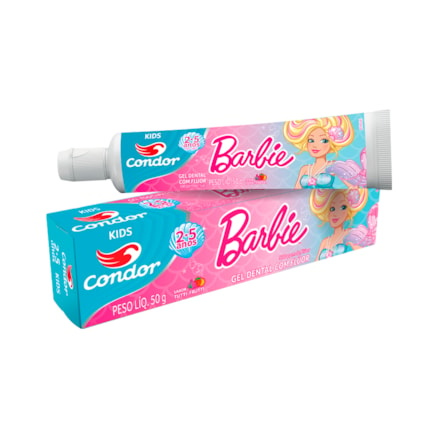 Gel Dental Condor Barbie Kids 2 A 5 Anos 50g