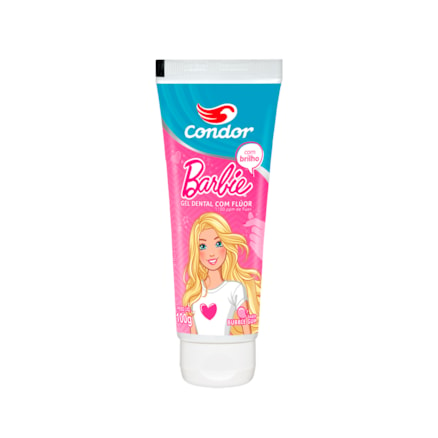 Gel Dental Condor Barbie Kids Com Flúor 100g