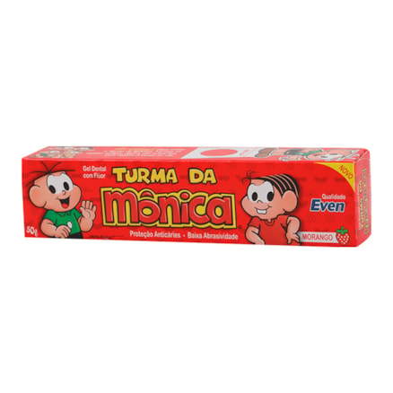 Gel Dental Even Turma Da Mônica Kids Morango 50g