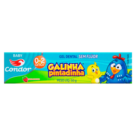 Gel Dental Galinha Pintadinha Baby 0 A 2 Anos Sem Flúor 50g