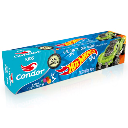 Gel Dental Hot Wheels 2 A 5 Anos 50g