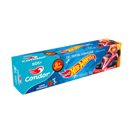 Gel Dental Hot Wheels 6+ Anos Com Flúor Sabor Suave 50g